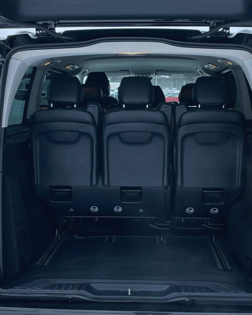 Large taxi vehicle for airport and hotel transfers in Lapland