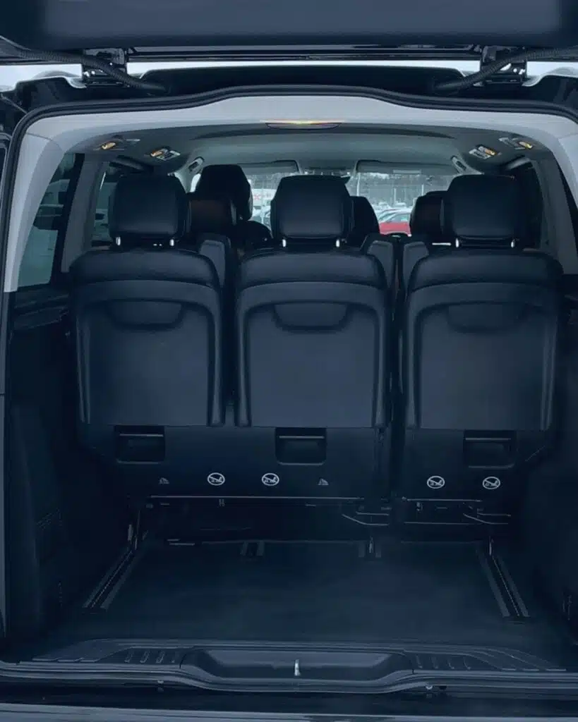 Large taxi vehicle for airport and hotel transfers in Lapland